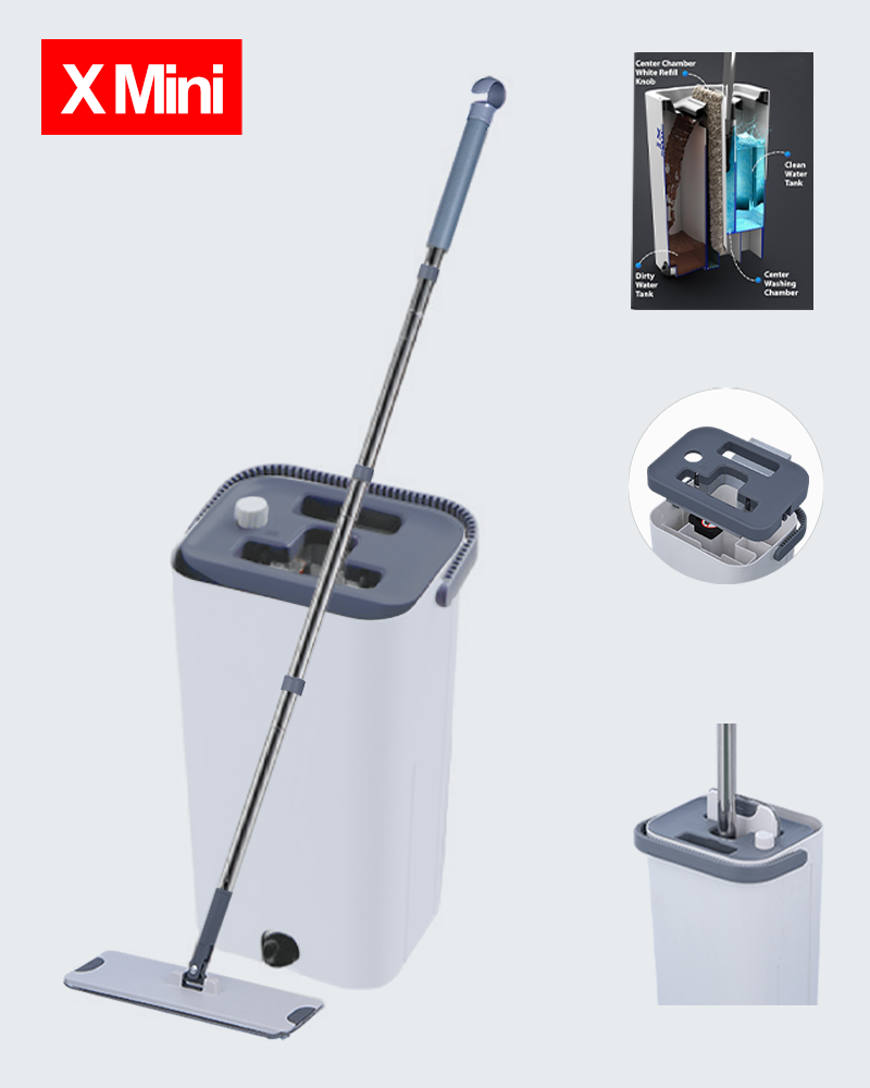 Wet At Dry Use Mopx Mini Flat Mop Bucket Set