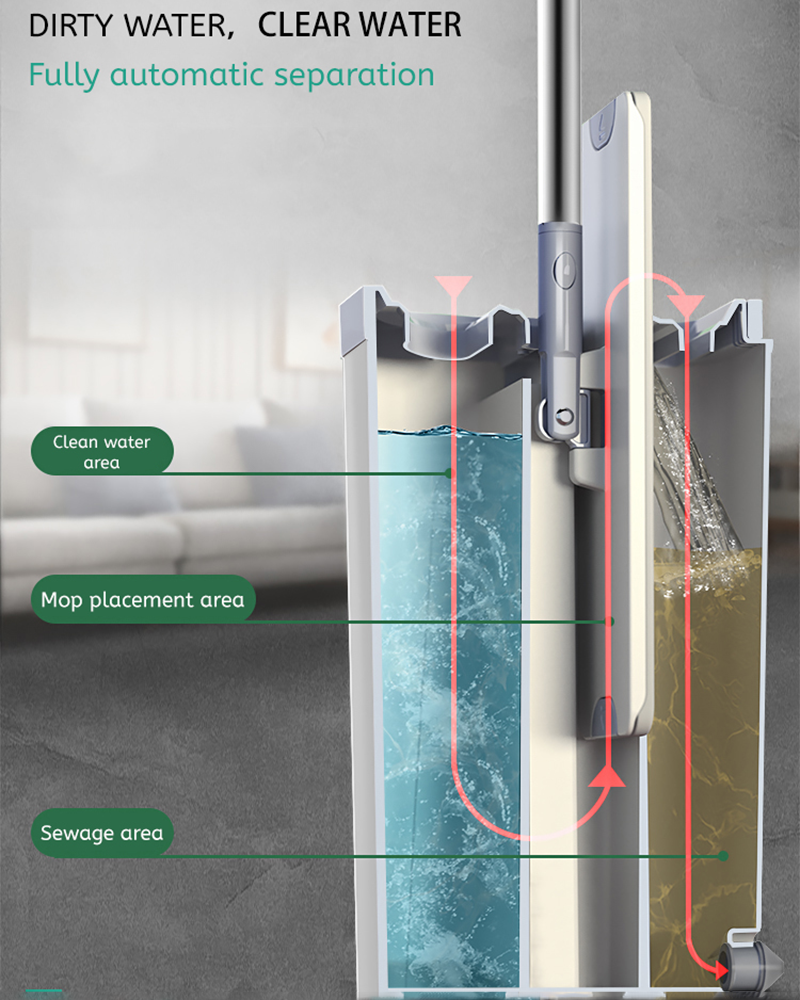 Mopx3 Cleaning Separation Flat Mop Bucket Set